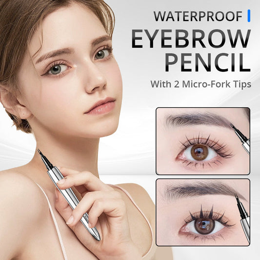 Waterproof Eyebrow Pencil with 2 Micro-Fork Tips