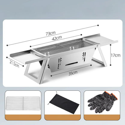 🔥Stainless Steel Folding Outdoor Barbecue